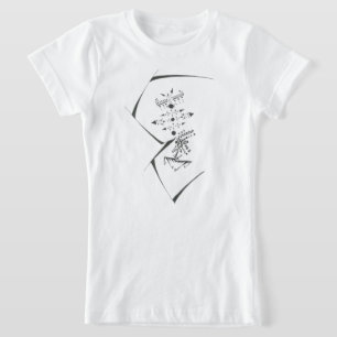Punkte Schwarz Weiß Abstrakte Stammes-Tattoo-Kunst T-Shirt