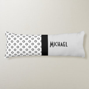 Punkte schwarz-weiße Steigungen + Ihr Rückgrat. Id Seitenschläferkissen