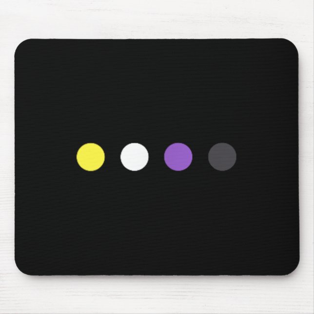 Punkte Subtile Nichtbinäre Flagge Enby-Stolz Trans Mousepad (Vorne)