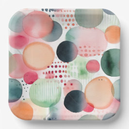 Punkte und Streifen 4 Pappteller