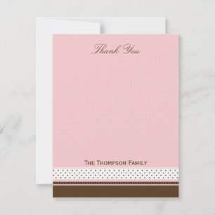 Punkte und Streifen Danke Karte