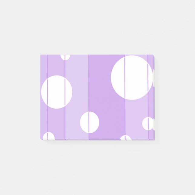 Punkte und Streifen in FairytalePurple Post-it Klebezettel (Vorderseite)