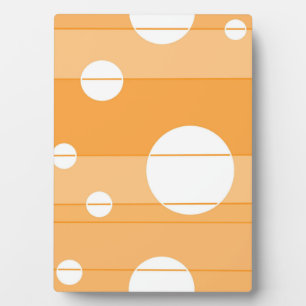 Punkte und Streifen in GelbOrange Fotoplatte