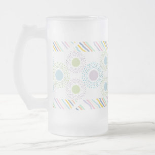 Punkte und Streifen (Pasten) Mattglas Bierglas