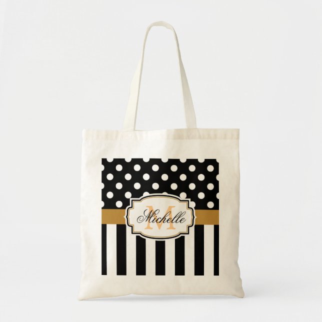 Punkte und Streifen Tragetasche (Vorne)