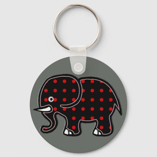 PunkteElefant Schlüsselanhänger (Vorderseite)