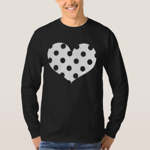 Punkteherz Einfarbig Weiß T-Shirt