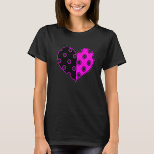 Punkteherz in Schwarz und Pink T-Shirt
