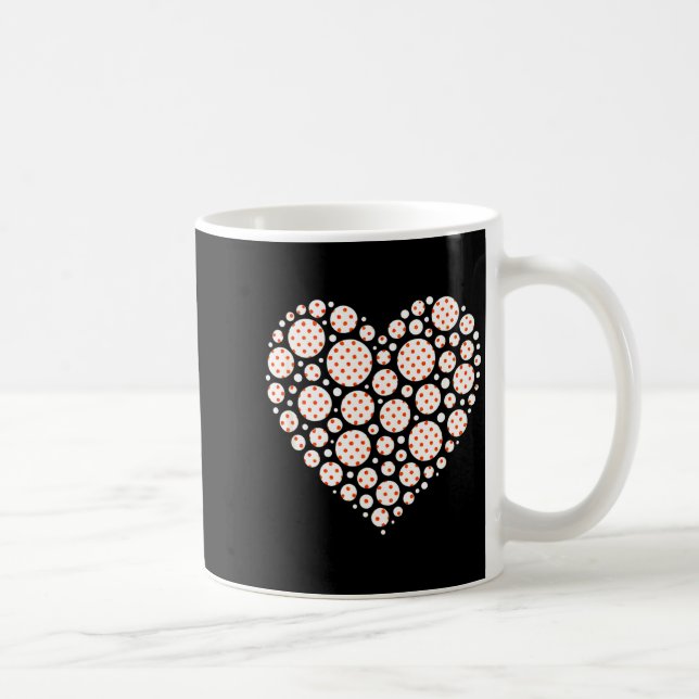 Punkteherz - Liebesmuster Kunst  Kaffeetasse (Rechts)