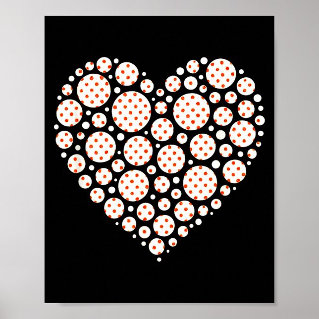 Punkteherz - Liebesmuster Kunst  Poster (Vorne)