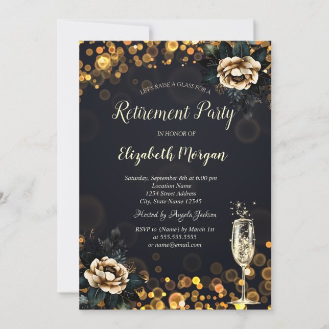 Punktevergabe für schwarze Rose Einladung (Vorderseite)