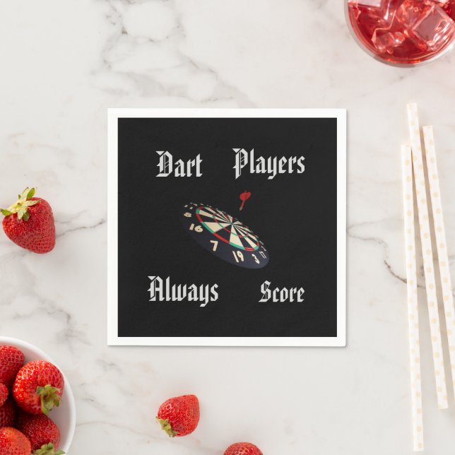 Punktewertung, Funny Darts Players Serviette (Beispiel)