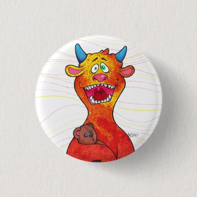 Punktieren Sie das Monster, Knopf Button (Vorderseite)