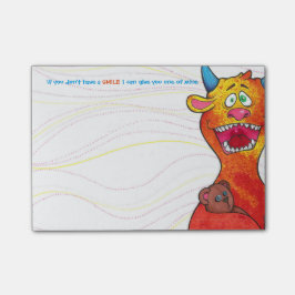 Punktieren Sie das Monster w/quote, Post-it Klebezettel