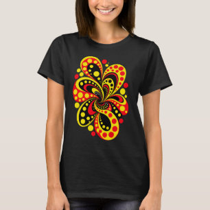 Punktierte abstrakte Kunst T-Shirt