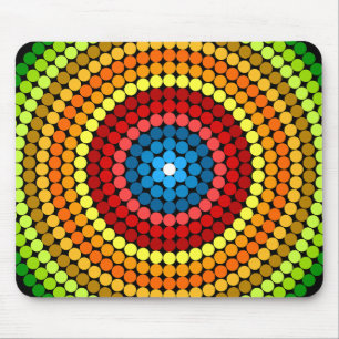 Punktierte abstrakte Mandala-Kunstgestaltung-65904 Mousepad