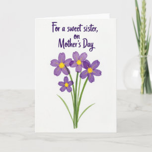 Punktierte Blumen-Schwester-Karte zum Muttertag Karte