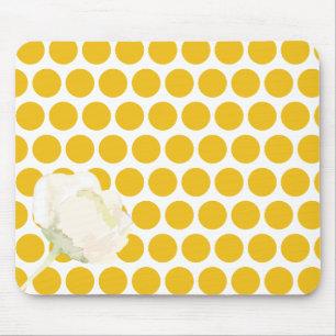 Punktierte Blumenmauspad mit Wasserfarben-Blüte Mousepad