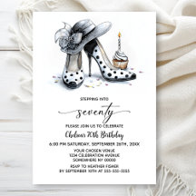 Punktierte High Heels zum 70. Geburtstag