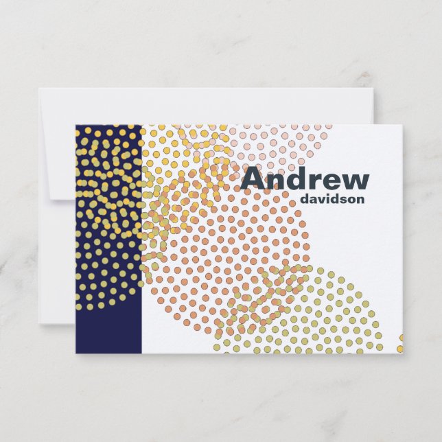 Punktierte Kreis-personalisierte Anmerkungen Dankeskarte (Vorderseite)