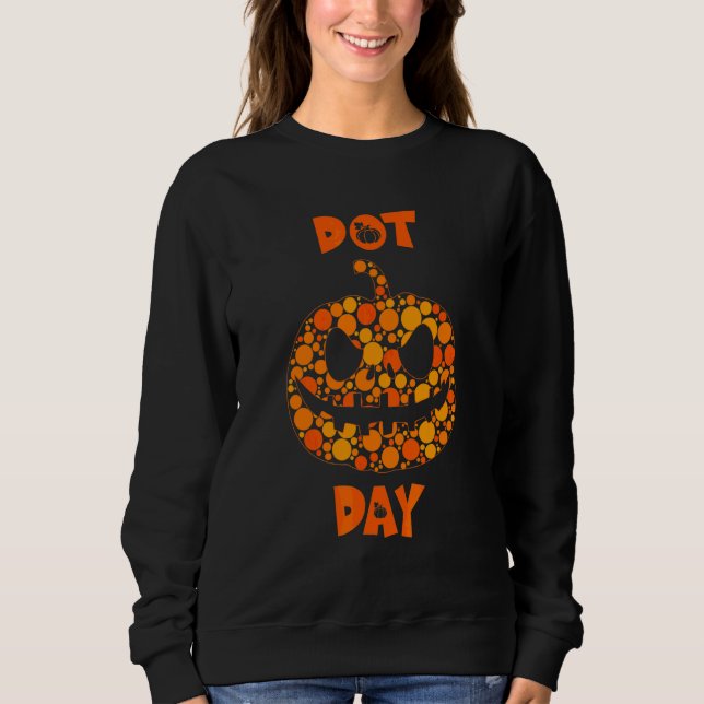 Punktierte Kürbis Herbst Thanksgiving Internationa Sweatshirt (Vorderseite)