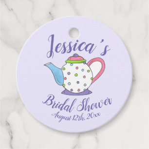 Punktierte Teekanne Afternoon Tea Braut Baby Showe Geschenkanhänger