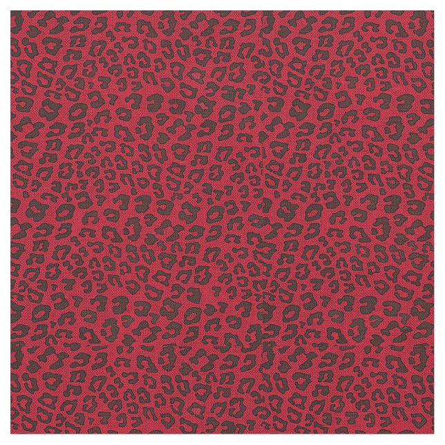 Punktierter Moosbeerroter Leopard-Druck Stoff (Nahaufnahme)