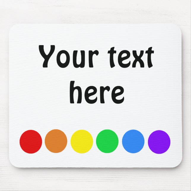 Punktierter Regenbogen Mousepad (Vorne)