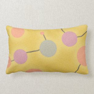 Punktiertes Retro Universum-Gelb Lendenkissen