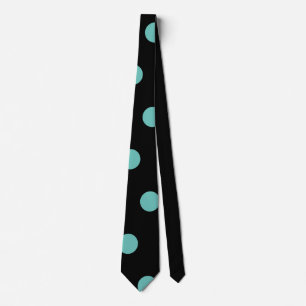 Punktkrawatte (Schwarz & Aqua) Krawatte