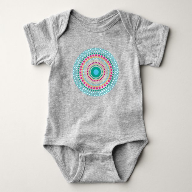 Punktkreise Baby Strampler (Vorderseite)