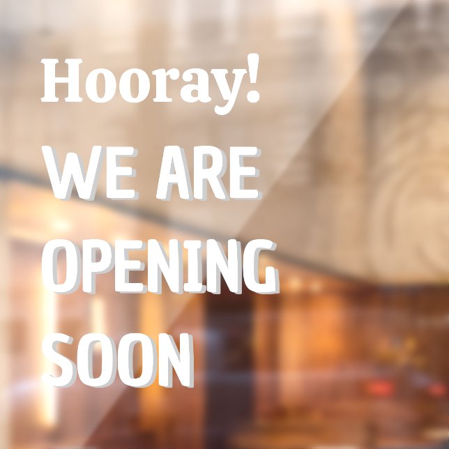 Pünktlich zur Feier eröffnen wir unseren Shop Fensteraufkleber (Blatt 2)