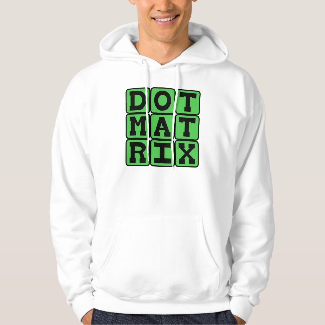 Punktmatrix, gemustertes Array Hoodie (Vorderseite)