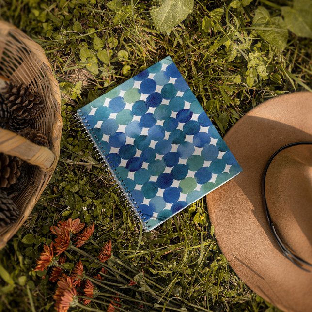 Punktmuster - blau und grün notizbuch (Von Creator hochgeladen)