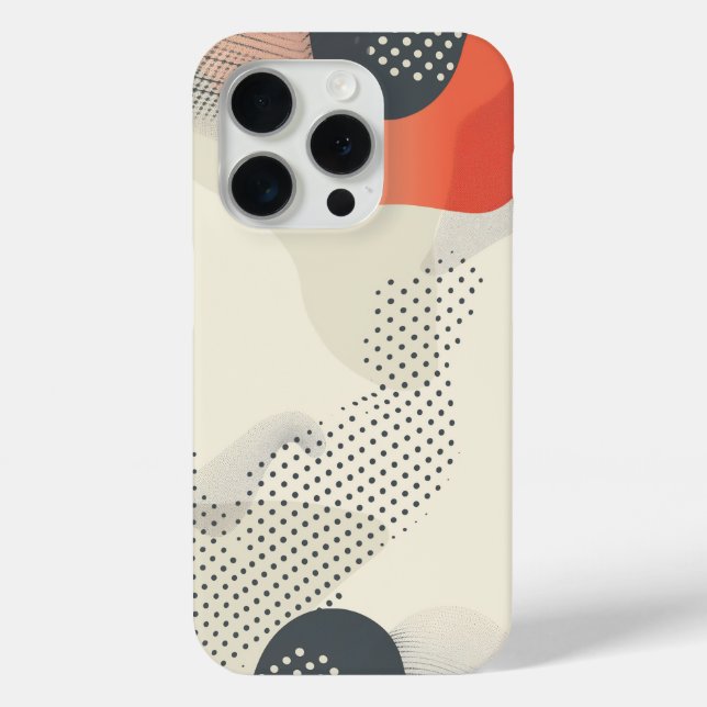 Punktmuster mit kurvenförmigen Formen Case-Mate iPhone Hülle (Rückseite)