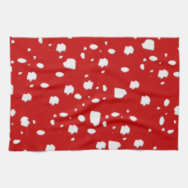 Punktmuster mit Rotkehlchen Handtuch