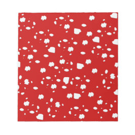 Punktmuster mit Rotkehlchen Notizblock