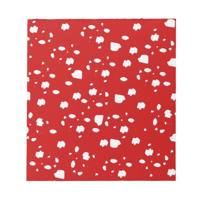 Punktmuster mit Rotkehlchen Notizblock (Vorderseite)