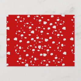 Punktmuster mit Rotkehlchen Postkarte