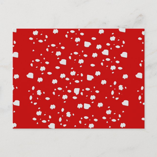 Punktmuster mit Rotkehlchen Postkarte (Vorderseite)