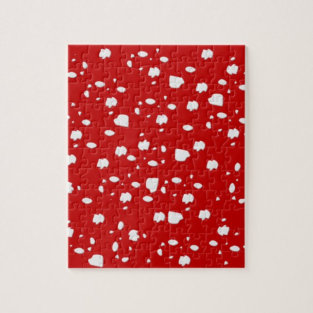 Punktmuster mit Rotkehlchen Puzzle (Vertikal)