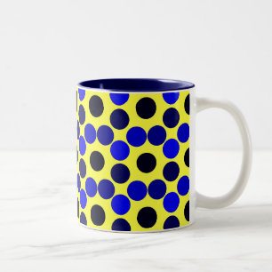 Punktschwarz und blau KAFFEE TASSE sehen