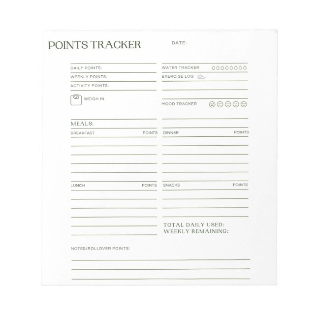 Punktspur Notepad Notizblock (Vorderseite)