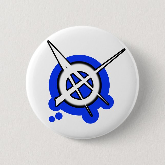 PunkTypmädchen ANARCHIE-PUNKfelsen-Musik Button (Vorderseite)