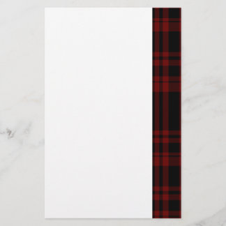 Punky-blutrotes kariertes briefpapier