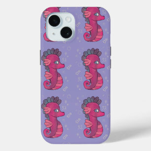 Punky Seahorse   Süßes rosa Seepferdchen Case-Mate iPhone Hülle