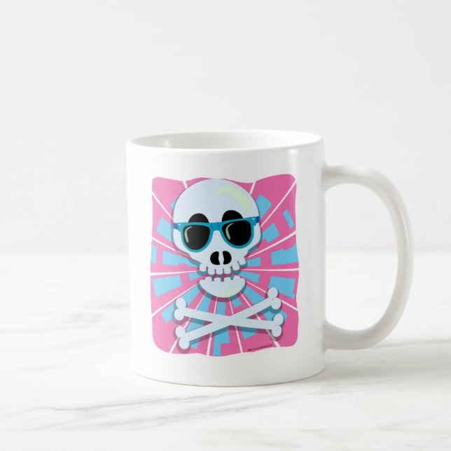 Punky Skull Aighties Shades Retro Vibes Tasse (Rechts)