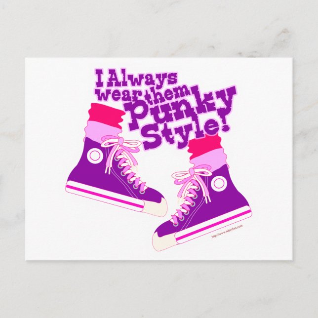 Punky Stil Postkarte (Vorderseite)