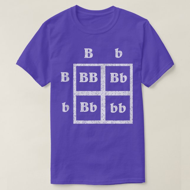 Punnet Square Science Distressed Shirt - Genetics  (Design vorne)