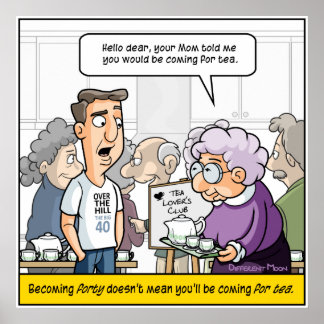Punny 40. Geburtstagspopster Poster
